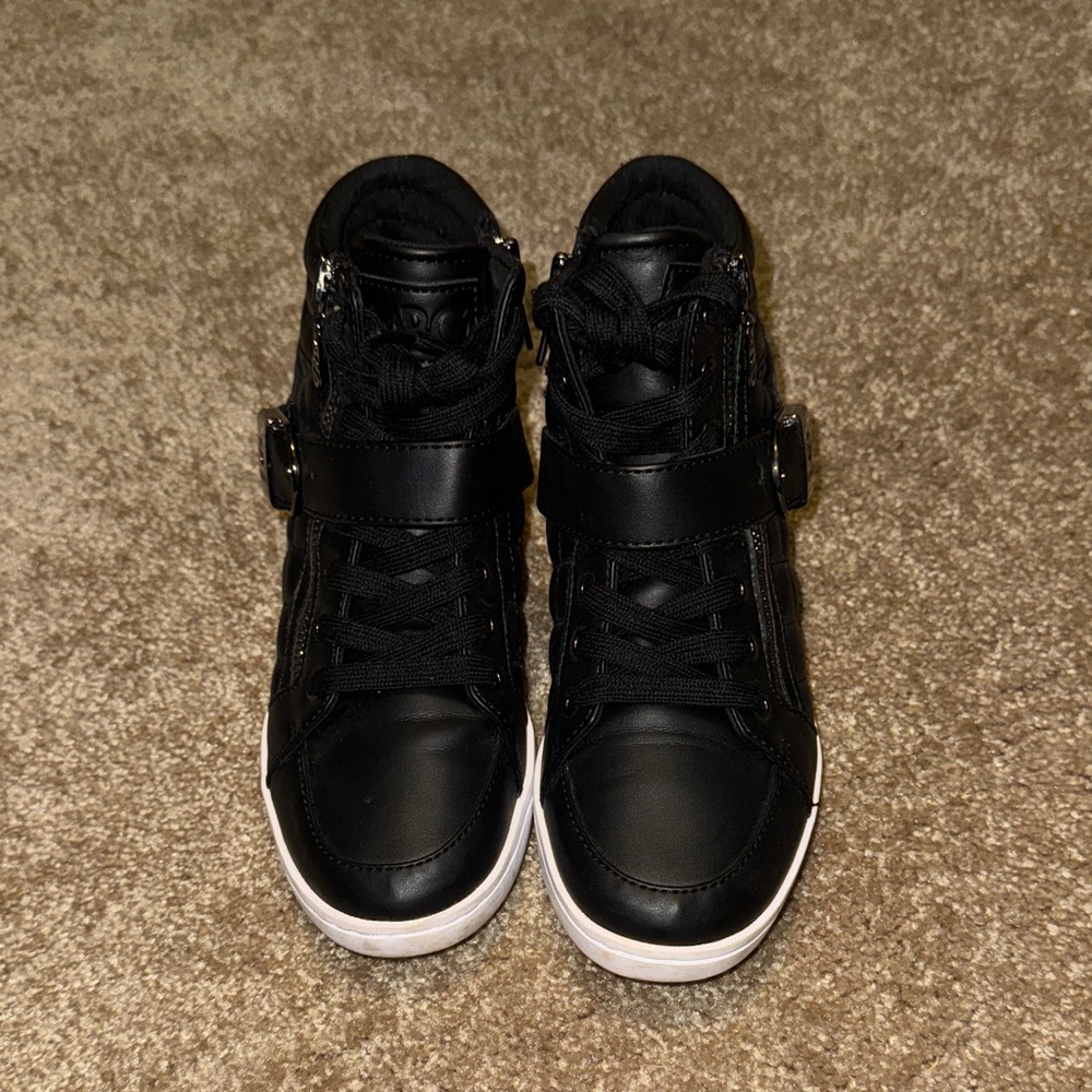 G by Guess Black and White High-Top Sneakers